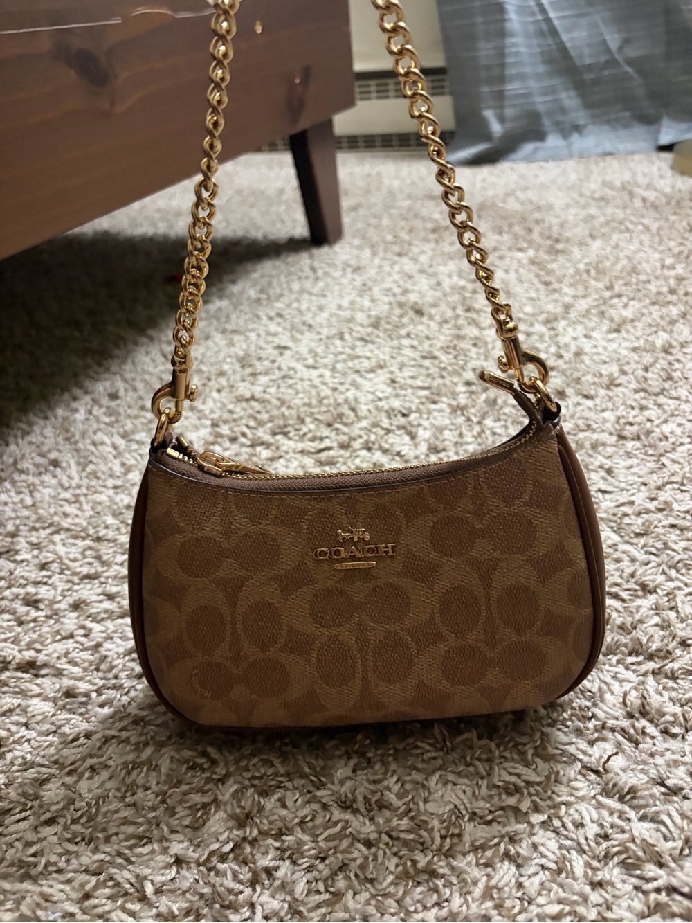 Coach brown mini purse
